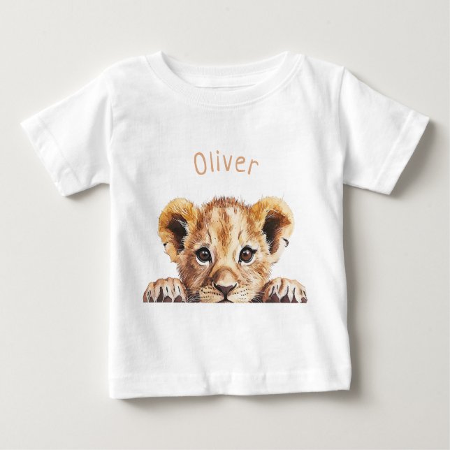 Cute Baby Lion Personalised  T-Shirt (Front)