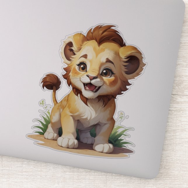 Cute Baby Lion Safari Zoo Animal  (Detail)