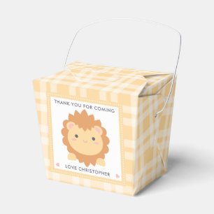 Cute Baby Lion Wild One Boy First Birthday Party Favour Box