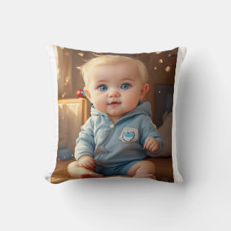 Cute Baby Logo Pillow – Adorable Nursery & Kids Ro