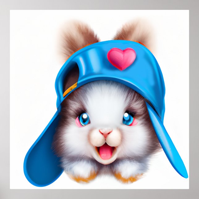 Cute Baby Love Bunny Poster (Front)