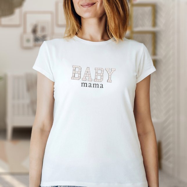 Cute Baby Mama New Mom Baby Shower T-Shirt (For the fashionable new mom . Just add your name)