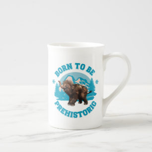 Cute Baby Mammoth Prehistoric Kids Birthday Bone China Mug
