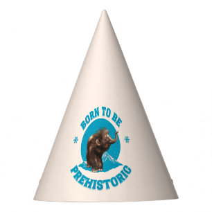 Cute Baby Mammoth Prehistoric Kids Birthday Party Hat