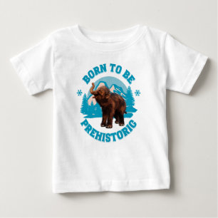 Cute Baby Mammoth Prehistoric Kids Birthday T-Shirt