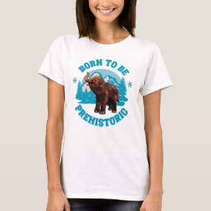 Cute Baby Mammoth Prehistoric Kids Birthday T-Shirt