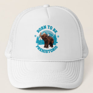 Cute Baby Mammoth Prehistoric Kids Birthday Trucker Hat