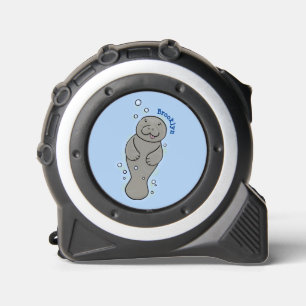 Cute baby manatee with bubbles illustration 1