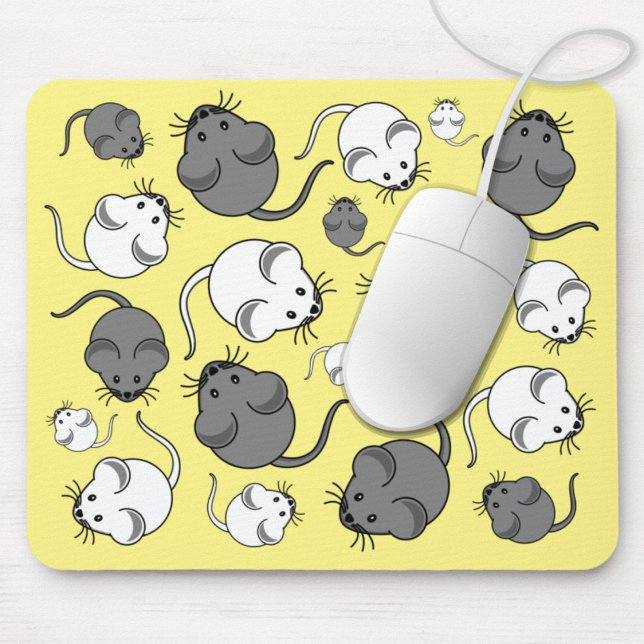 Cute Baby Mice Mouse Pad (Creator Uploaded)