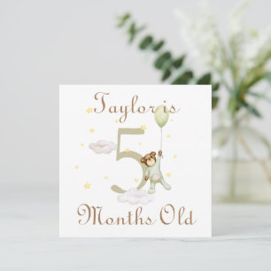 Cute Baby Milestone Marker 5 and 6 Months Old