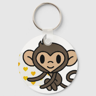 Cute baby monkey! key ring