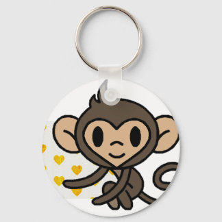 Cute baby monkey! key ring
