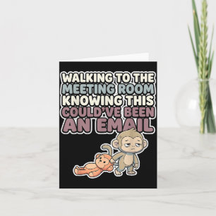 Cute Baby Monkey Meme Kawaii Japanese Macaque Card