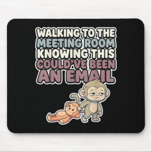 Cute Baby Monkey Meme Kawaii Japanese Macaque Mouse Pad