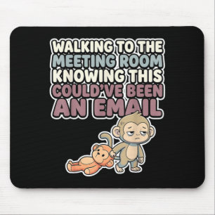 Cute baby monkey meme kawaii japanese macaque mouse pad