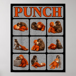 Cute baby monkey named punch shirt punch monkey poster