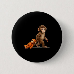 Cute baby monkey punch meme women men Cute baby mo 6 Cm Round Badge