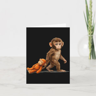 Cute baby monkey punch meme women men Cute baby mo Card