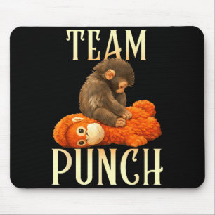 Cute Baby Monkey Punch Team Punch Mouse Pad