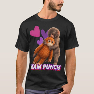Cute Baby Monkey Punch Team Retro T-Shirt