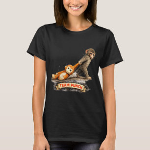 Cute baby monkey punch zoo japan design Cute baby T-Shirt
