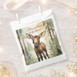 Cute Baby Moose Gender Neutral Baby Shower Favour Bag