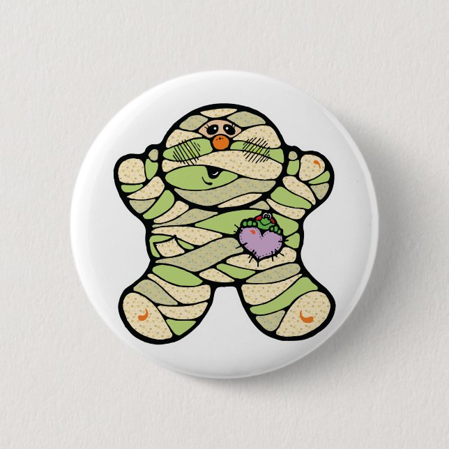 cute baby mummy 6 cm round badge (Front)