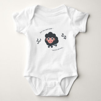 Cute baby nursery rhyme bodysuit ba ba black sheep
