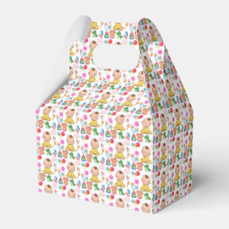 Cute Baby Nursery Toys Pattern Baby Shower Favour Box