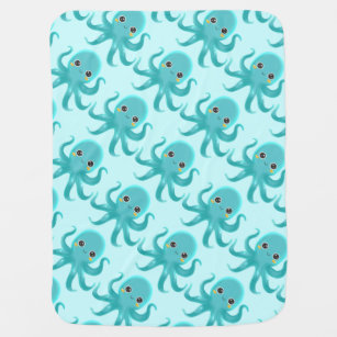 Cute Baby Octopus Baby Blanket