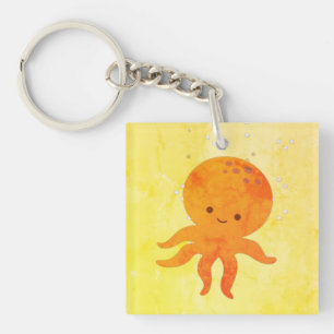 Cute Baby Octopus Cartoon Key Ring