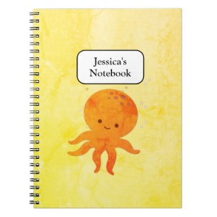 Cute Baby Octopus Cartoon Notebook