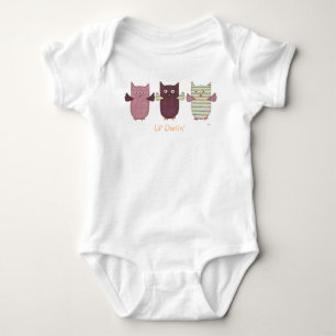 Cute Baby One Piece - Lil' Darlin' - Purple Owls B Bodysuit