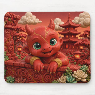 Cute Baby Oni, Mythical Mouse Pad