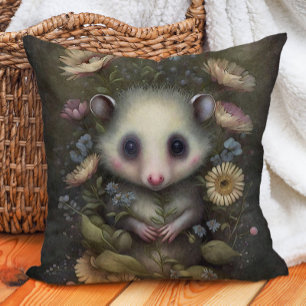 Cute Baby Opossum Woodland Nursery Cushion