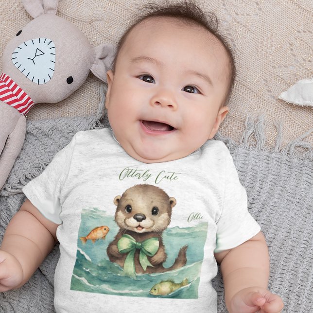 Cute Baby Otter Gender Neutral Baby Bodysuit (Creator Uploaded)