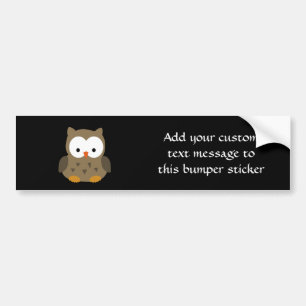 Cute Baby Owl Bumper Sticker