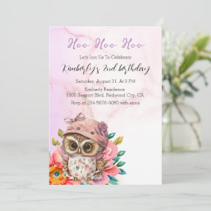 Cute Baby Owl Invitation