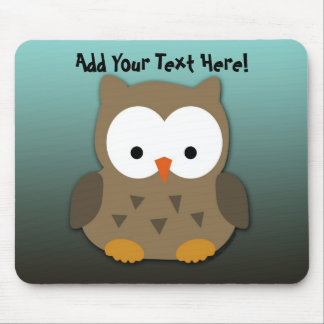 Cute Baby Owl Personalised Mouse Pad