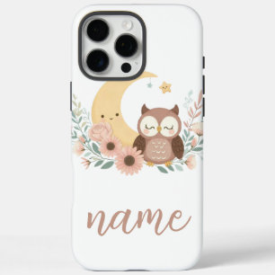 Cute baby owl with moon iPhone 16 pro max case