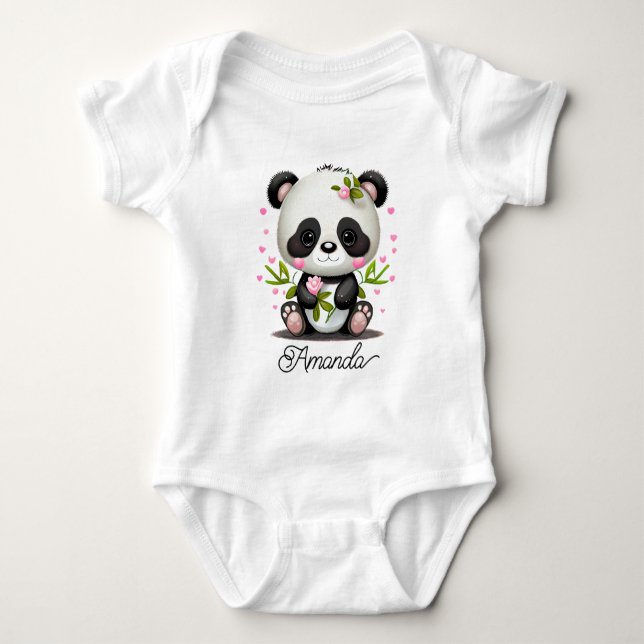 Cute Baby Panda Bodysuit (Front)