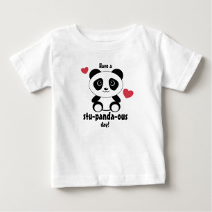 Cute Baby Panda In Winter Snow Grey T-Shirt
