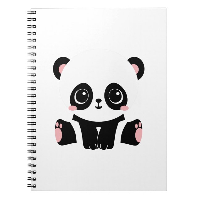 Cute Baby Panda Notebook (Front)