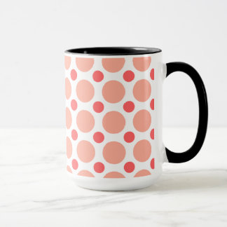 Cute Baby Panda; Pink & Coral Polka Dots Mug