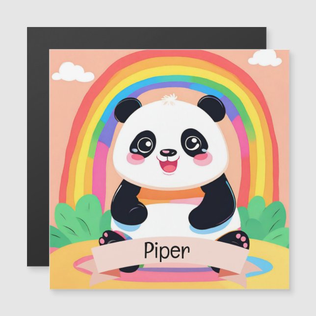 Cute Baby Panda Rainbow (Front/Back)