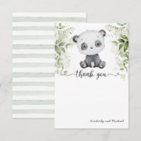 Cute Baby Panda Watercolor Birthday | Baby Shower