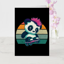 Cute Baby Panda with mohawk | Skater Panda