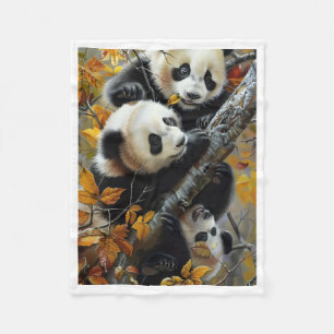 Cute Baby Pandas Sherpa Throw Fleece Blanket