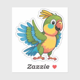 Cute Baby Parakeet Cartoon Charactor