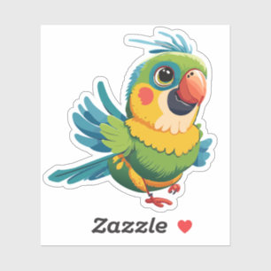 Cute Baby Parakeet Cartoon Charactor